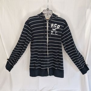 Hollister Blue Pinstripe Men's Hoodie Size Medium